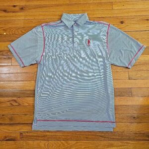 FootJoy Gray Polo Shirt with Red Accents